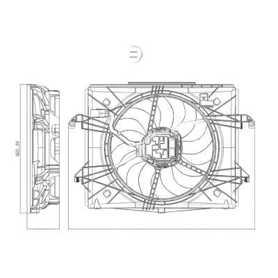 Rareelectrical - New Cooling Fan Assembly Compatible With Jeep Ram 1500 Laramie Sport Crew Cab Pickup 5.7L V8 345Ci - Image 4