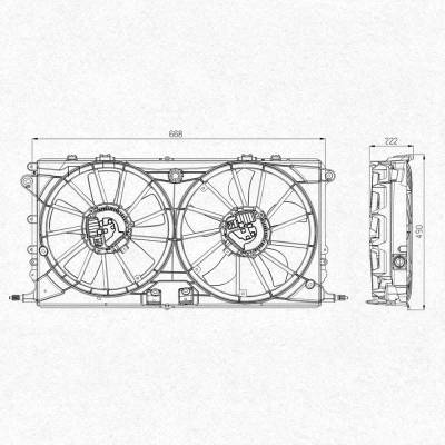 Rareelectrical - New Cooling Fan Assembly Compatible With Ford F-150 Lariat Crew Cab Pickup 5.0L V8 5038Cc 307Ci - Image 4