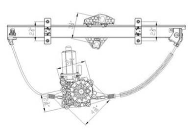 New Front Left Window Regulator Compatible With 95-00 Ford Century Fo1350143 741-807 Wl41807 741-807