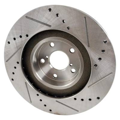 Rareelectrical - New Cross-Drilled And Slotted Brake Disc Compatible With Saab Subaru Forester 2.5 Xs 4 Cyl 2.5L - Image 2
