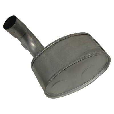 Rareelectrical - Underhood Exhaust Muffler Oval Steel Compatible With Massey Ferguson 4235 4243 4245 4253 4255 4265 - Image 2