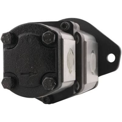 Rareelectrical - Double Hydraulic Gear Pump Compatible With John Deere Re279132 Re263420 6100D 6110D 6115D 6125D - Image 2