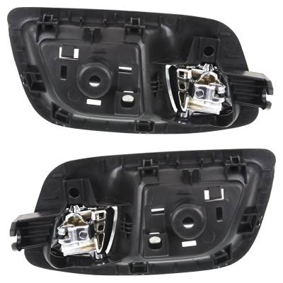Rareelectrical - Set Of 2 Rear Interior Door Handle Compatible With 2011-2023 Chrysler 300 Dodge Charger Black Bezel - Image 5
