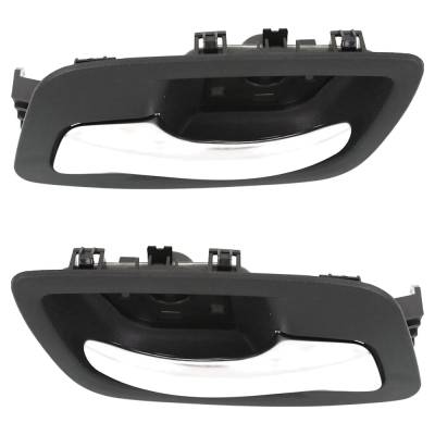 Rareelectrical - Rear Pair Interior Door Handle Compatible With 2011-2023 Dodge Charger Chrysler 300 Black Bezel With - Image 4