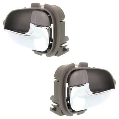 Rareelectrical - Set Of 2 Front Interior Door Handle Compatible With 1999-2002 Nissan Quest Mercury Villager Brown - Image 2