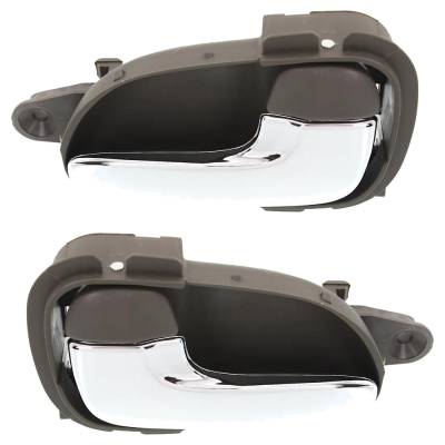 Rareelectrical - Front Pair Interior Door Handle Compatible With 1999-2002 Mercury Villager Nissan Quest Brown With - Image 4
