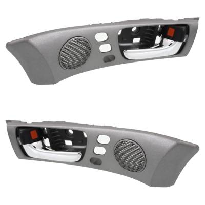 Rareelectrical - Front Pair Interior Door Handle Compatible With 2002-2006 Lexus Es330 Lexus Es300 Gray Bezel Chrome - Image 3