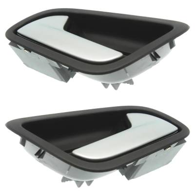 Rareelectrical - Rear Pair Interior Door Handle Compatible With 2013-2019 Ford C-Max Ford Escape Black Bezel With - Image 2
