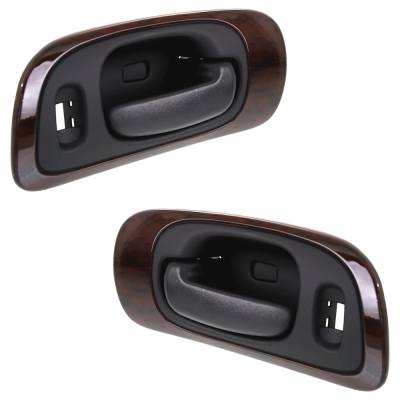 Rareelectrical - Front Pair Interior Door Handle Compatible With 1998-2004 Chrysler 300M Chrysler Lhs Concorde Black - Image 3