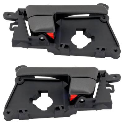 Rareelectrical - Front Pair Interior Door Handle Compatible With 2011-2013 Kia Optima Textured Black Without Key Hole - Image 6