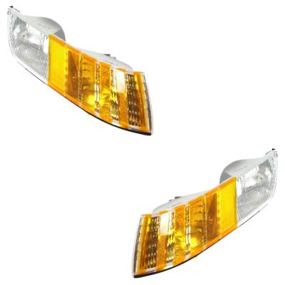 Rareelectrical - New Pair Of Corner Light Compatible With Mercury Grand Marquis Ls 8 Cyl 4.6L Grand Marquis Gs 8 Cyl - Image 2