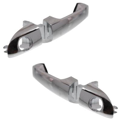 Rareelectrical - Front Left And Right Exterior Door Handle Compatible With 2004-2009 Kia Spectra5 Kia Spectra Chrome - Image 3