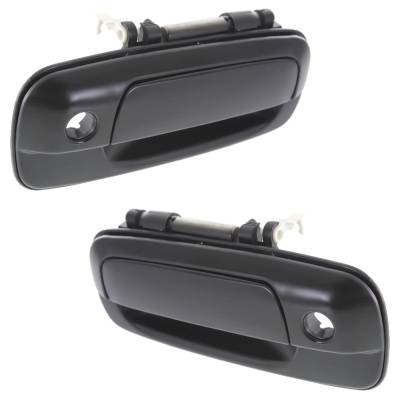 Rareelectrical - Front Driver And Passenger Side Exterior Door Handle Compatible With 1310 Primed Paintable With Key - Image 2