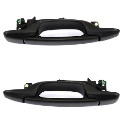 Rareelectrical - Front Pair Exterior Door Handle Compatible With 1998-2002 Subaru Forester Textured Black Without Key - Image 4