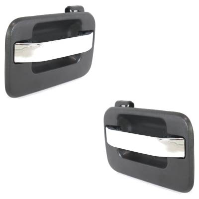 Rareelectrical - Rear Left And Right Exterior Door Handle Compatible With 2004-2022 Ford F-150 Chrome Lever With - Image 3