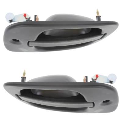 Rareelectrical - Front Pair Exterior Door Handle Compatible With 2008-2012 Freightliner Cascadia Black With Key Hole - Image 4