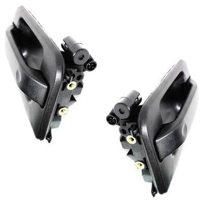 Rareelectrical - Rear Left And Right Exterior Door Handle Compatible With 2004-2008 Ford F-150 Textured Black Without - Image 2