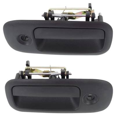 Rareelectrical - Front Pair Exterior Door Handle Compatible With 2010-2023 Gmc Savana Textured Black Without Key Hole - Image 4