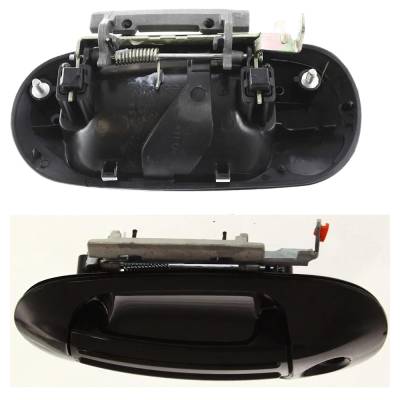 Rareelectrical - Front Pair Exterior Door Handle Compatible With 2003-2015 Ford Expedition Smooth Black Without Key - Image 4
