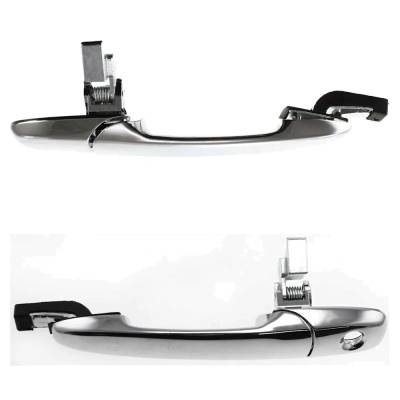 Rareelectrical - Front Pair Exterior Door Handle Compatible With 2005-2014 Ford Mustang Chrome Without Key Hole - Image 6