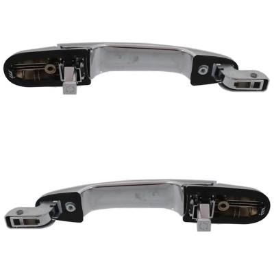 Rareelectrical - Set Of 2 Rear Exterior Door Handle Compatible With 2005-2009 Hyundai Tucson Chrome Without Key Hole - Image 5