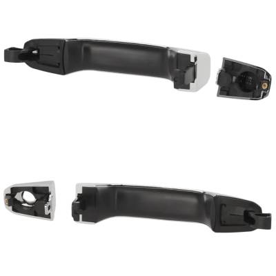 Rareelectrical - Front Left And Right Exterior Door Handle Compatible With 2014-2022 Chevrolet Silverado Chrome - Image 6