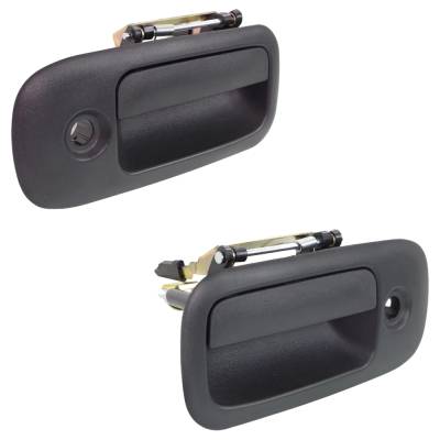 Rareelectrical - Front Pair Exterior Door Handle Compatible With 2010-2023 Gmc Savana Textured Black Without Key Hole - Image 3