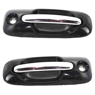 Rareelectrical - Front Pair Exterior Door Handle Compatible With 2001-2007 Dodge Caravan Chrysler Town & Country - Image 2