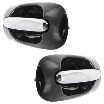 Rareelectrical - Front Left And Right Exterior Door Handle Compatible With 2001-2007 Chrysler Town & Country Dodge - Image 3