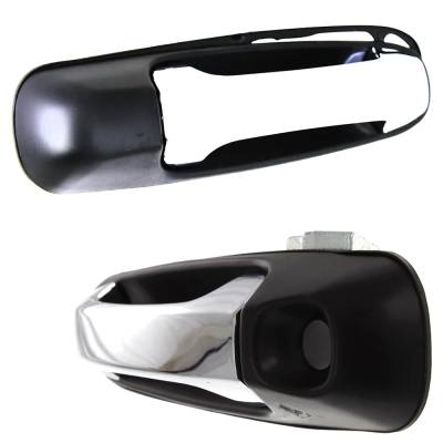 Rareelectrical - Front Pair Exterior Door Handle Compatible With 2007-2009 Chrysler Aspen Dodge Durango Chrome Lever - Image 3