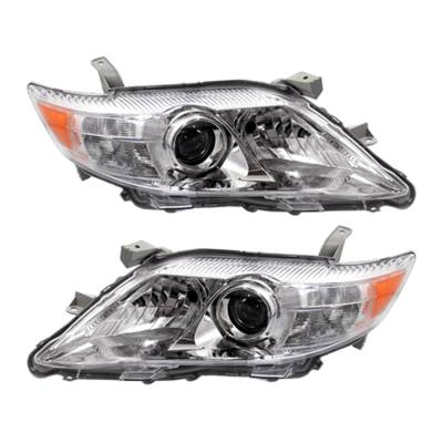 New Pair Of Halogen Headlight Compatible With Toyota Camry Sedan 2010-2011 By Part Number