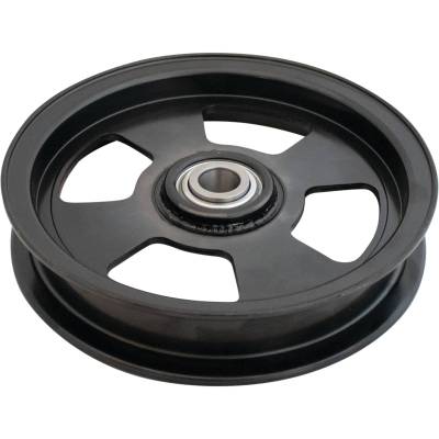 Rareelectrical - Heavy Duty Flat Idler Pulley Compatible With Hustler Super Z 936872 936922 936930 936955 936989 - Image 2