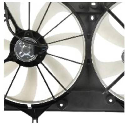 Rareelectrical - New Dual Cooling Fan Assembly Compatible With Toyota Camry Se 4 Cyl 2.4L Camry Base 4 Cyl 2.4L Ce - Image 2