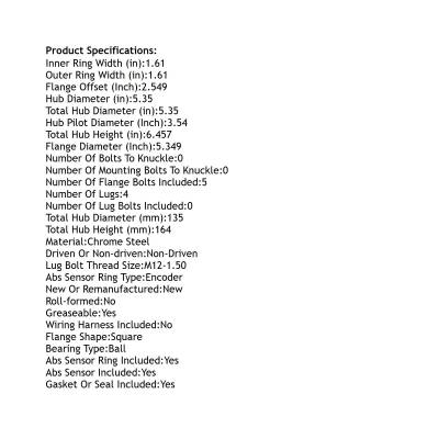 Rareelectrical - Rear Wheel Hub Assembly Compatible With Bmw M2 2016-2021 M3 2015-2018 M4 2015-2020 M5 M6 2006-2010 - Image 5