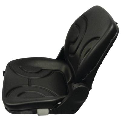 Rareelectrical - High Back Seat Compatible With Universal Tractors Forklifts Skid Steer Loaders Excavators Black - Image 3