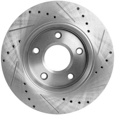 Rareelectrical - Cross-Drilled Brake Disc Compatible With Chrysler Dodge Grand Caravan Se 6 Cyl 3.3L Grand Caravan - Image 4