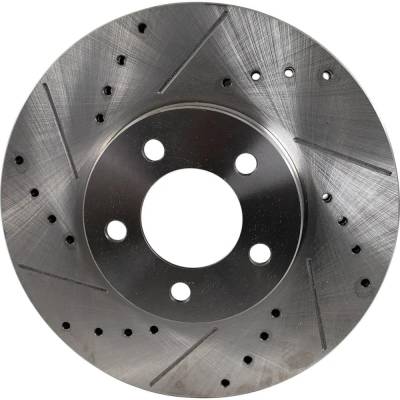 Rareelectrical - Cross-Drilled And Slotted Brake Disc Compatible With Ford Lincoln Mercury Continental Signature 8 - Image 3