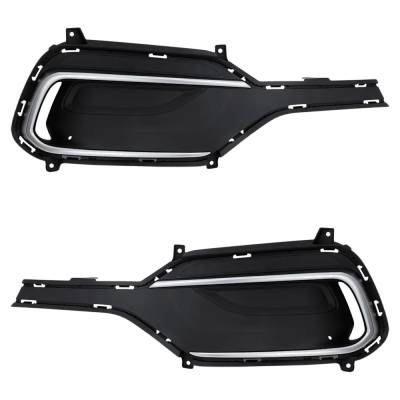 Rareelectrical - Front Left And Front Right Fog Light Cover Compatible With Hyundai Santa Fe Sport Base 4 Cyl 2.4L - Image 2