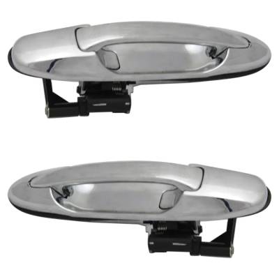 Rareelectrical - Rear Left And Right Exterior Door Handle Fits 2001-2007 Toyota Tundra Toyota Sequoia Chrome Without - Image 4