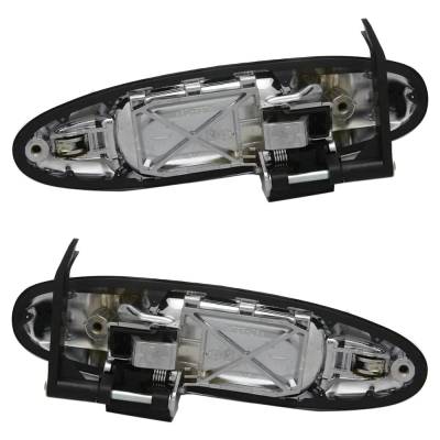 Rareelectrical - Rear Left And Right Exterior Door Handle Fits 2001-2007 Toyota Tundra Toyota Sequoia Chrome Without - Image 5