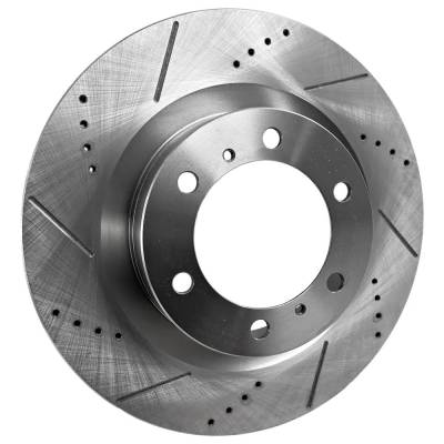 Rareelectrical - Cross-Drilled Brake Disc Compatible With Dodge Jeep Grand Cherokee Trailhawk 6 Cyl 3.6L Durango - Image 2