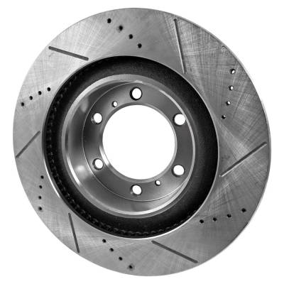 Rareelectrical - Cross-Drilled Brake Disc Compatible With Dodge Jeep Grand Cherokee Trailhawk 6 Cyl 3.6L Durango - Image 3