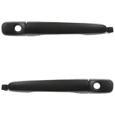 Front Pair Exterior Door Handle Compatible With 1996-2004 Acura Rl Primed Paintable With Key Hole