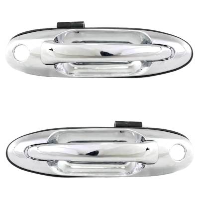 Front Left And Right Exterior Door Handle Fits 2001-2007 Toyota Tundra Toyota Sequoia Chrome With