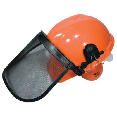 Helmet System With Protective Integrated Ear Muffs Hearing Protection For Forestry Chainsaw String