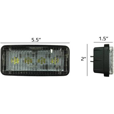 Rareelectrical - Led Rectangular Headlight Compatible With John Deere 8100 8200 8300 8400 8110T 8210T 8310T 8410T - Image 3