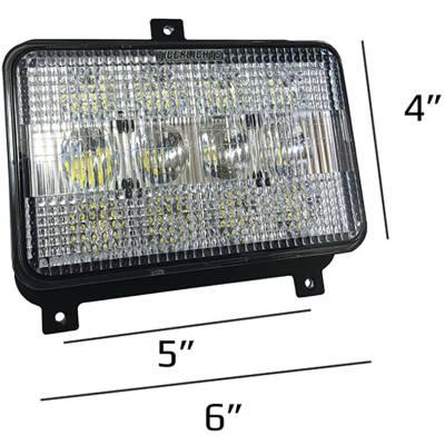 Rareelectrical - 60W Led Headlight Compatible With Agco Allis 9435 9455 9630 9635 9650 9655 9670 9675 9690 9695 9755 - Image 2