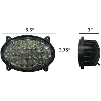Rareelectrical - 35W 3000 Lumen Led Oval Hood Light Compatible With John Deere 8120T 8220T 8320T 8230T 8330T 8420T - Image 3