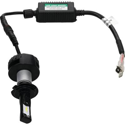 Rareelectrical - Led Headlight Conversion Kit H7 Compatible With Halogen Low Beam High Beam Bulb Replacement 16W 1400 - Image 3