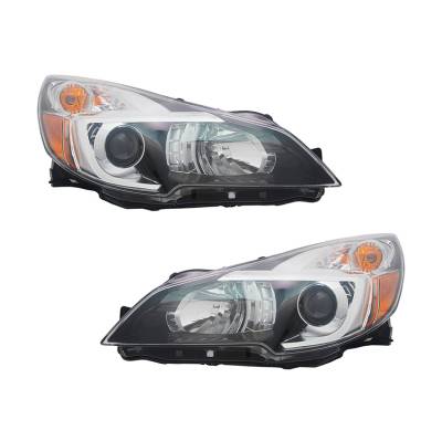 New Pair Of Headlights Compatible With Subaru Outback 13-14 Su2502141 84001-Aj22a 84001Aj23a